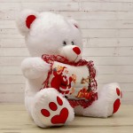 Cute 2 Feet Christmas White Paw Teddy Bear with Christmas Cushion